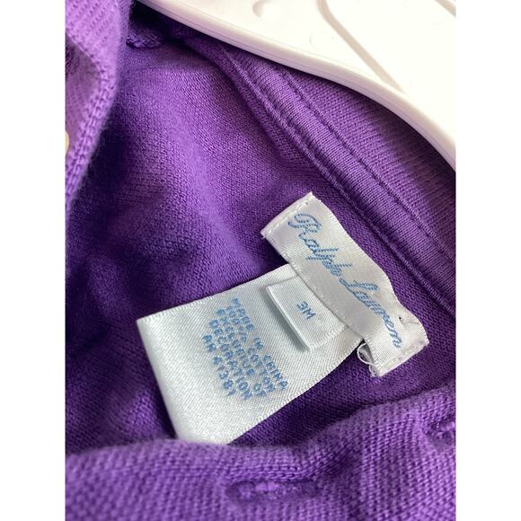 Ralph Lauren Baby Girls Puple Dress with Bloomer Collared Size 3 Months Old - Picture 3 of 4